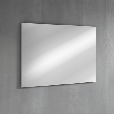 Saniclass Prime Balance Meuble de salle de bain - 100x55x45cm - 1 vasque ovale en céramique blanc - 1 trou de robinet - 2 tiroirs - miroir rectangulaire - chêne rustique