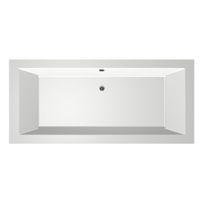 Xenz Society Duobad - 175x80x53 - afvoer Midden - acryl - wit
