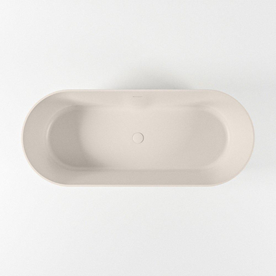 MONDIAZ NOBLE baignoire autoportante - 180x75cm - Solid surface - lin mat (beige)