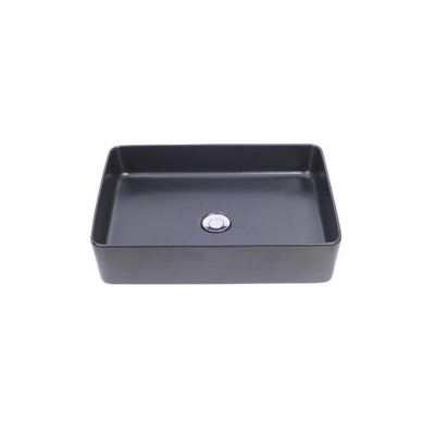 Wiesbaden Link opzetwastafel 35 x 50 x 12 cm keramiek mat zwart