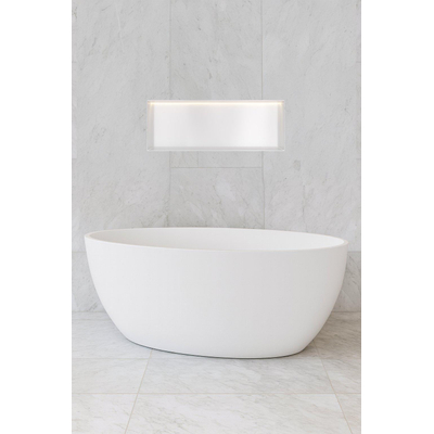 Hotbath &MORE Boîte encastrée ou niche encastrée 30x80x10cm sans cadre + LED Mat blanc