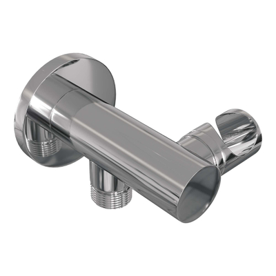 BRAUER Chrome Carving thermostatische inbouw badkraan - drukknoppen SET 04 - uitloop - 3 standen handdouche - doucheslang - wandaansluitbocht - chroom