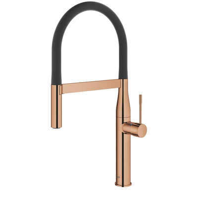 Grohe Essence Keukenkraan - hoog - 2 straalsoorten - met profesionele handdouche - warm sunset glans