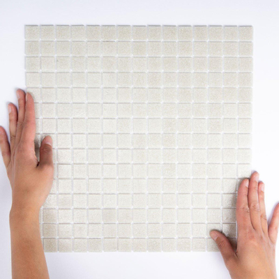 La Mosaic Factory Amsterdam carreau mosaïque - 32,2x32,2cm - carrelage mural et de sol - Carré - Verre Gris Clair Mat