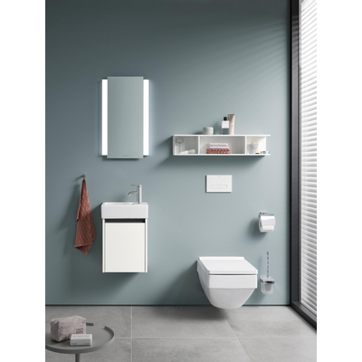 Duravit Ketho.2 Wastafelonderbouwkast - met 1 deur - 36.4x23.8x44cm links - met greep antraciet - wit mat