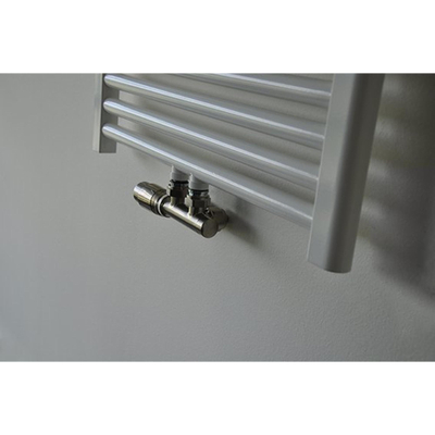 Riko set mitigeur thermostatique corps d'angle gauche acier brossé