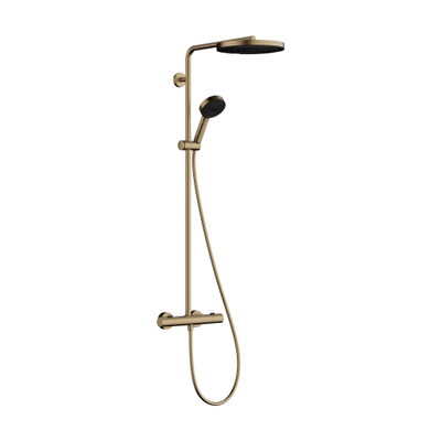 HansgrohePulsify Puro1jet showerpipe ecosmart 260 thermostatique 3jets douchette et flexible 160cm bronze brossé