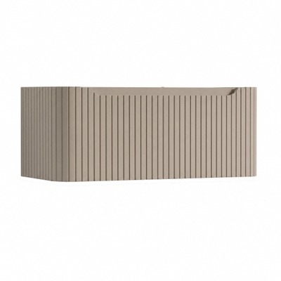 H&R Badmeubelen Juice Wastafelonderkast - 100x45x40cm - afgeronde hoeken - 3D-front - 1 lade - geïntegreerde greep - olive