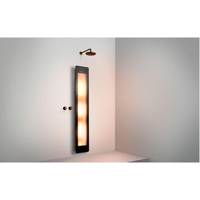 Sunshower Round Plus L infrarouge + lumière UV en saillie incl. support mural 185x33x12cm corps entier Black