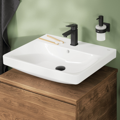 GROHE Dice mitigeur lavabo - s-size - sur plage - saillie 10.6cm - bonde clic-clac - noir mat