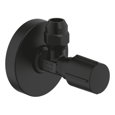 Grohe Hoekstopkraan - 1/2 inch x 3/8 inch - phantom black (zwart)