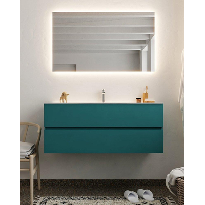 Mondiaz VICA ensemble de meuble de salle de bain - 120cm - meuble sous-vasque smag - 2 tiroirs - lavabo moon milieu - 1 trou de robinet - version XL 60cm haut