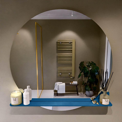 Mondiaz SPOT Miroir de salle de bain - rond 110cm - plan de miroir - couleur Jean