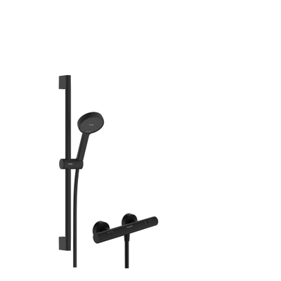 Hansgrohe Activera Select S 95 kit de rénovation - 2jets - EcoSmart avec Ecostat Fine - barre de glissement 65cm - noir mat
