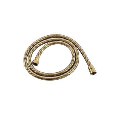 Fortifura Calvi douchekraan met glijstangset met ronde handdouche, metalen doucheslang Geborsteld Messing PVD (Goud)
