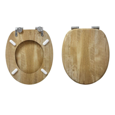 Tiger Hetta Toiletbril - met deksel - MDF - Bruin