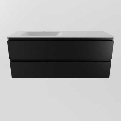 Mondiaz Aivy ensemble de meuble de salle de bains - 120x45x50cm - 1 trou de robinet - 1 vasque talc Solid surface - Gauche - 2 tiroirs - Sans miroir - MDF Urban