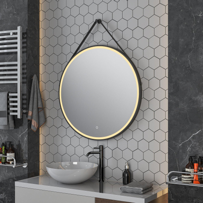 HR Meubles de salle de bain miroir 80x80cm à intensité variable LED avec chauffage