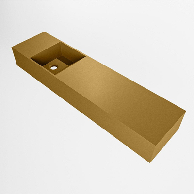 Mondiaz TYNE Lave-main - 90x23x12cm - lavabo gauche - sans trou de robinet - Solid Surface - Oro