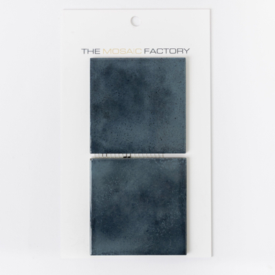 ÉCHANTILLON The Mosaic Factory Kasba carreau mosaïque 9.7x9.7x0.65cm carreau mural pour intérieur et extérieur carré porcelaine Brillant Indigo