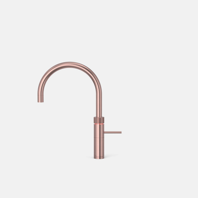 Quooker Fusion Round kokendwaterkraan - draaibare uitloop - Combi incl. Cube reservoir - Warm / kokend / bruisend / gefilterd water - Rosé koper