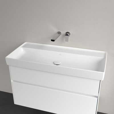 Villeroy & Boch Collaro lavabo à encastrer dans un meuble - 100x47cm - sans trop-plein sans perçages pour robinet blanc