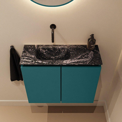 MONDIAZ TURE-DLUX Meuble toilette - 60cm - Smag - EDEN - vasque Lava - position gauche - sans trou de robinet