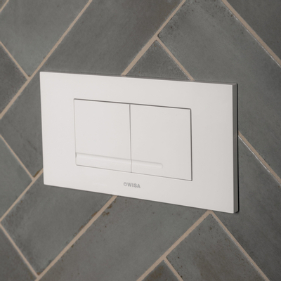 Wisa XT Kantos plaque de commande en plastique dualflush DF blanc