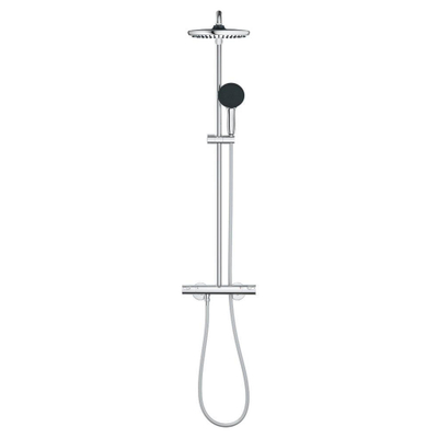 GROHE Vitalio Start 250 Regendoucheset - hoofddouche 25cm - ronde handdouche - 2 straalsoorten - met douchethermostaat - chroom