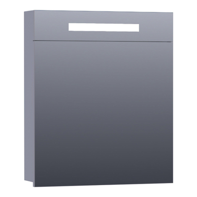 BRAUER Promise spiegelkast – 59x70x15 cm – directe LED – linksdraaiend – Grijs mat