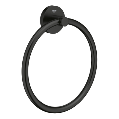 GROHE Start anneau porte-serviette - 18cm - rond - noir mat