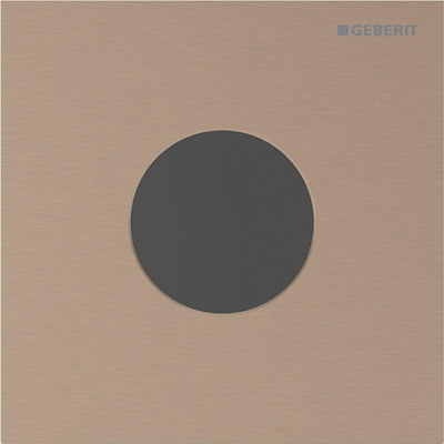 Geberit Type 40 urinioir bedieningsplaat - batterij - rond - rood goud/geborsteld/easy-to-clean - roodgoud brons