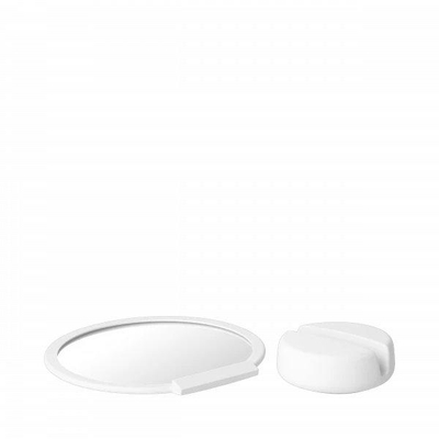 Blomus Sono Make-up Spiegel - hoogte 18,5cm - breedte 17cm - lengte 9cm - White