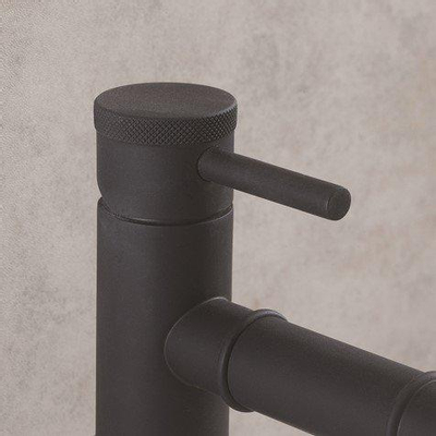 Crosswater MPRO Industrial Robinet de lavabo - 15.9cm - bec 11.2cm - noir mat