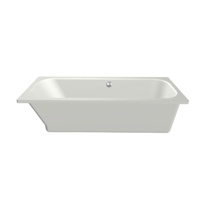 Xenz Aruba Ligbad - 170x75x48 - afvoer Midden - overloop andere kant - acryl - wit mat