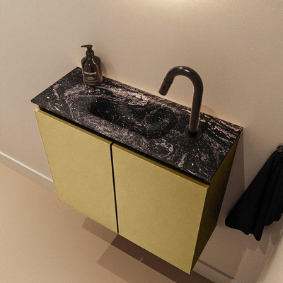 MONDIAZ TURE-DLUX Meuble de toilettes 60 cm Oro. EDEN lavabo Lava position milieu. Avec 1 trou de robinet.