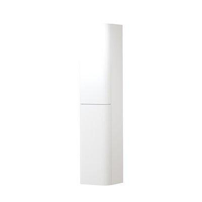 INK Concept R Hoge Kast - 35x35x169cm - 2 deuren - afgeronde hoeken - verticaal gefreesd - tbv grepen - linksdraaiend - mat wit