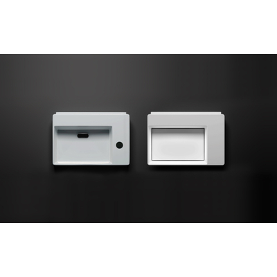 Clou Flush lave-mains 35,5x24,5cm avec bonde incluse avec trou de robinetterie céramique blanc brillant