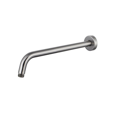 FugaFlow Eccelente Acces Ensemble de douche de tête encastré - rond - thermostatique - bras mural - douche de tête 25 cm - douchette ronde - flexible lisse - Inox brossé PVD (Inox)