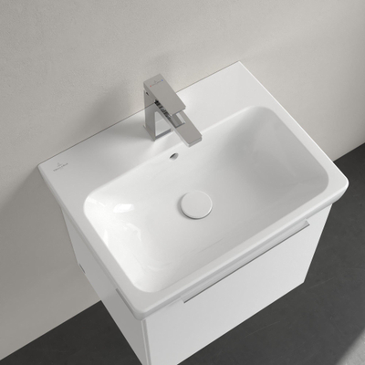 Villeroy & Boch Architectura Wastafel - 42x55cm - met kraangat - met overloop - geslepen - White Alpine (glans wit)