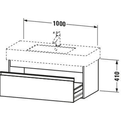 Duravit Ketho Meuble sous-lavabo 100x45.5x41cm blanc