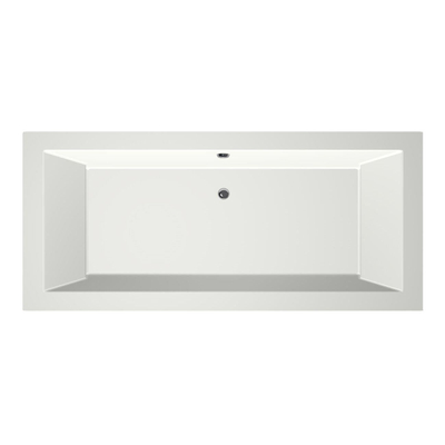 Xenz Society Duobad - 200x90x53 - afvoer Midden - acryl - wit mat