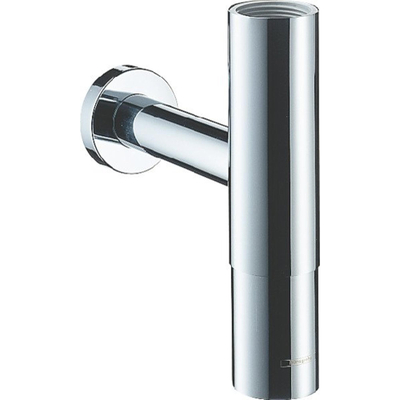Hansgrohe Flowstar Premium verstelbare designbekersifon 5/4 met muurbuis - met rozet - hoogglans chroom