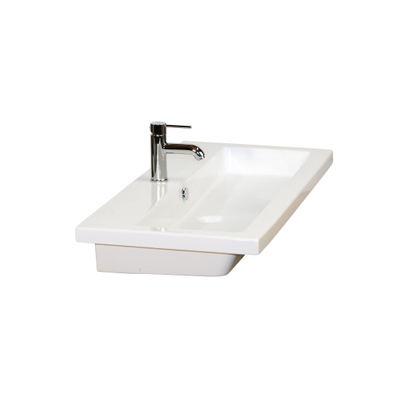 HR badmeubelen Djazz Lavabo - 101x45.5x4cm - 1 trou de robinet - céramique blanche