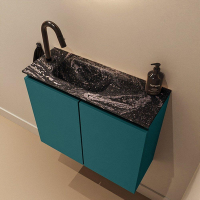 MONDIAZ TURE-DLUX Meuble WC 60cm Smag. EDEN lavabo Lava position gauche. Avec 1 trou de robinet.
