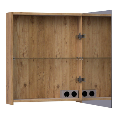 BRAUER Impress armoire de toilette – 59 x 70 x 15 cm – ouverture à droite, porte-miroir double face – Chateau