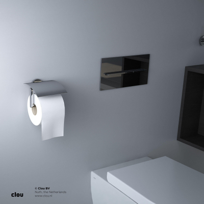 Clou Flat porte-rouleau de papier toilette 12,2x8,2cm avec clapet chrome