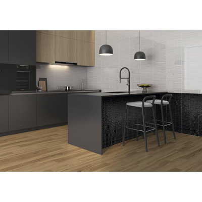 ÉCHANTILLON Terravito Girivo Carreau mural en céramique - 35x35cm - 9.2mm - Noir