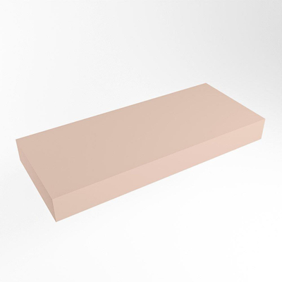 Mondiaz TOP 46 Vrijhangend Topblad - 110x46x12cm - geschikt voor waskom - Solid surface - Rosee
