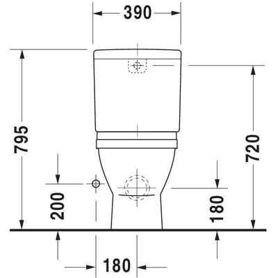 Duravit Starck 3 WC à poser à fond creux EH sans réservoir avec Wondergliss Blanc